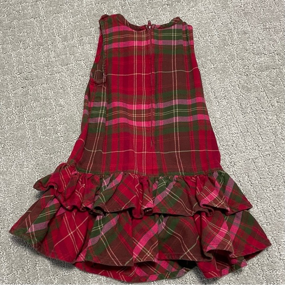 GYMBOREE Girls Size 3 Red Pink Plaid Dress - Picture 3 of 3
